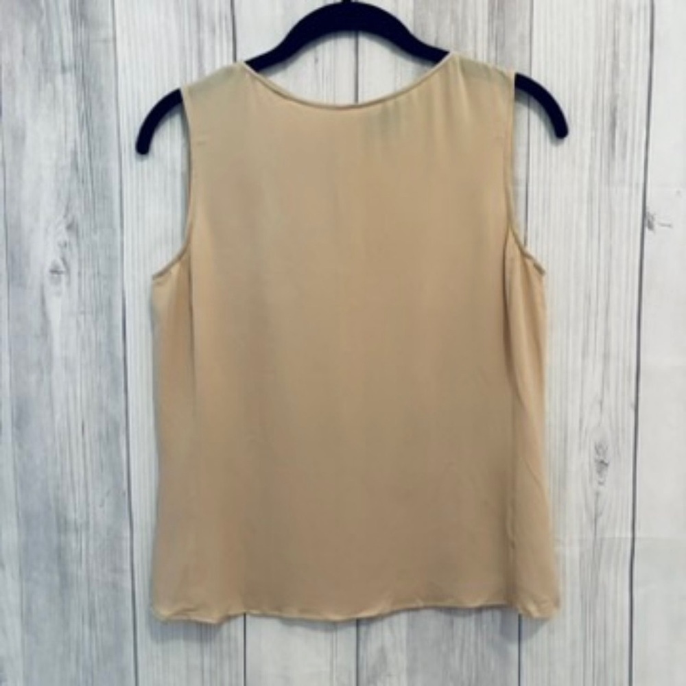Giorgio Armani Vintage Italian Designer Tank Top Tan
